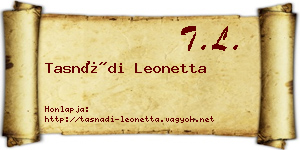 Tasnádi Leonetta névjegykártya